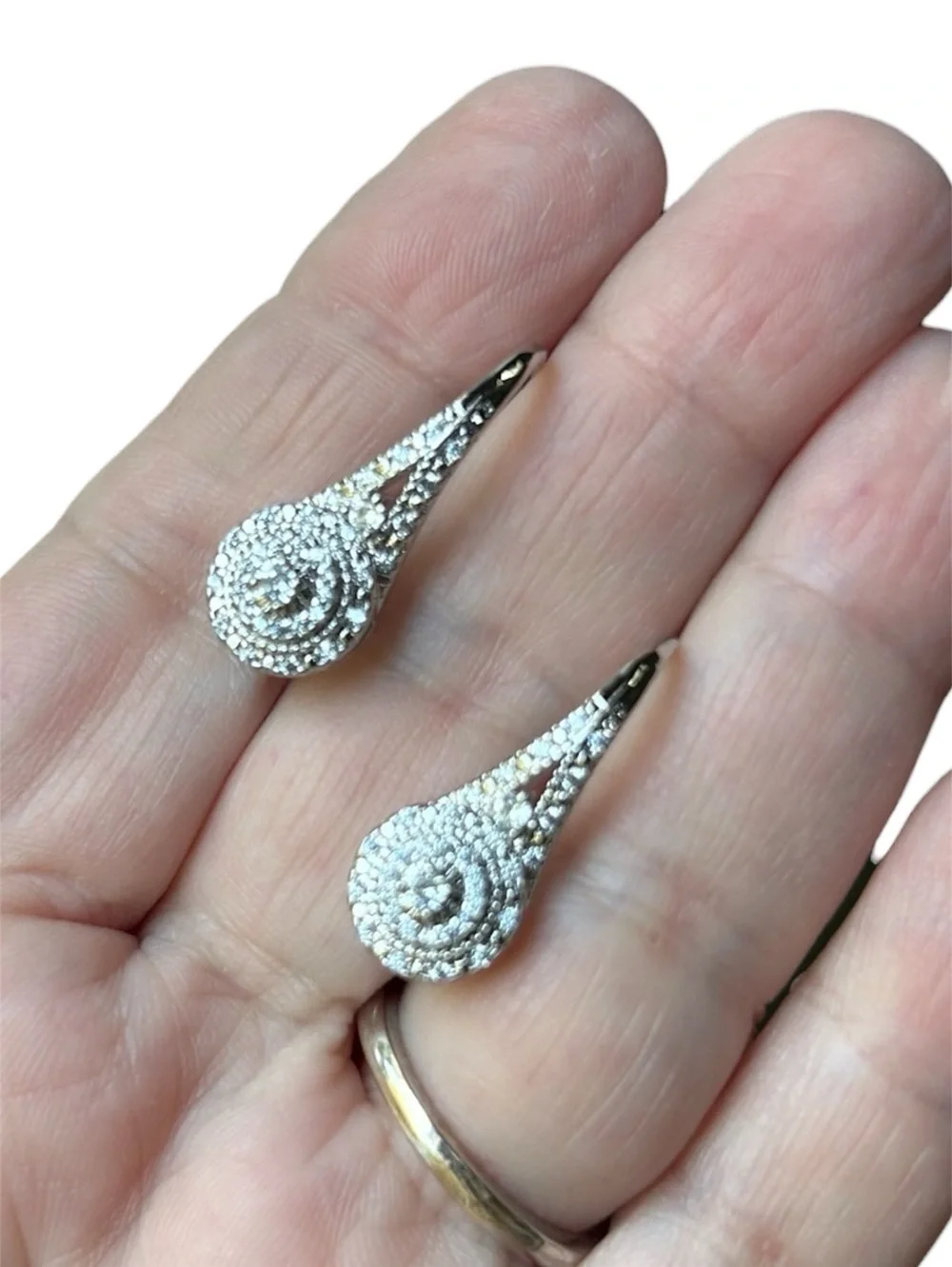 New .925 Silver and Crystal Earrings
